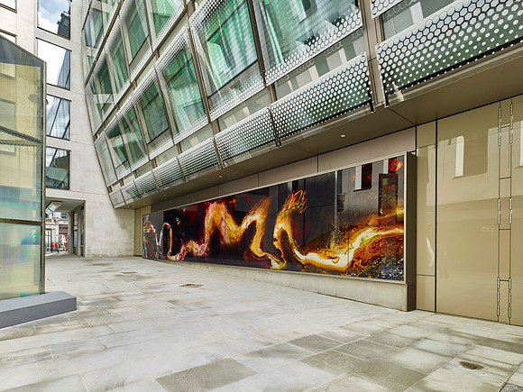 Exterior Back Lit PhotoGlassWork, 18m x 3m