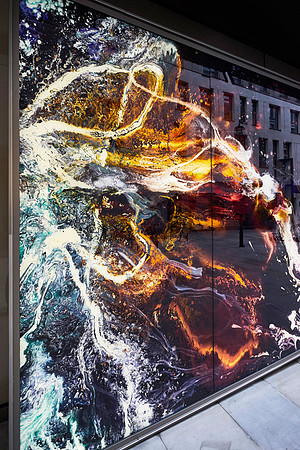 Exterior Back Lit PhotoGlassWork, 18m x 3m