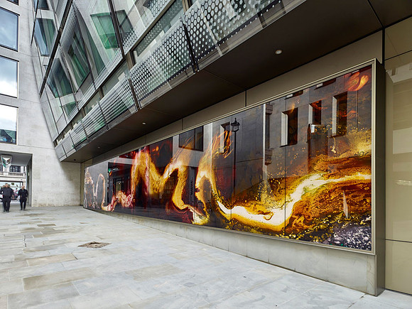 Exterior Back Lit PhotoGlassWork, 18m x 3m