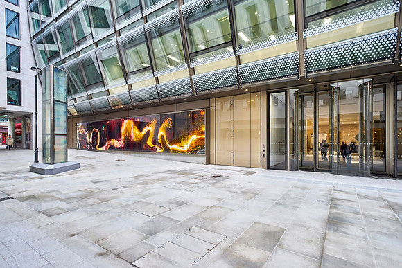 Exterior Back Lit PhotoGlassWork, 18m x 3m