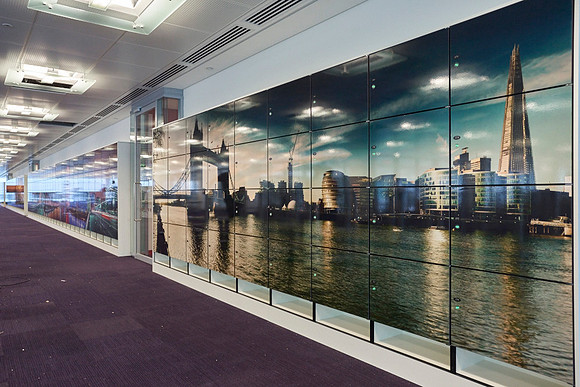 PhotoVinyl on Lockers, for a major financial institution, Canary Wharf, London