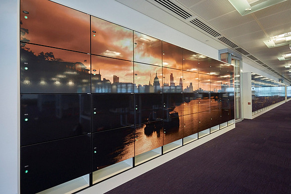 PhotoVinyl on Lockers, for a major financial institution, Canary Wharf, London