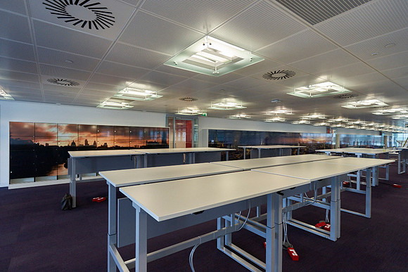 PhotoVinyl on Lockers, for a major financial institution, Canary Wharf, London