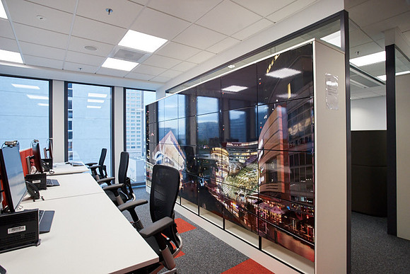 PhotoVinyl on Lockers, for a major financial institution, Warsaw, Poland