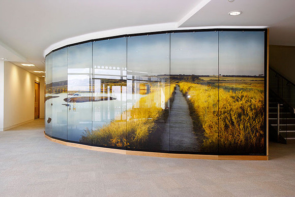 PhotoGlassWorks Back Lit, 10m x 2.3m, Aviva Willow House