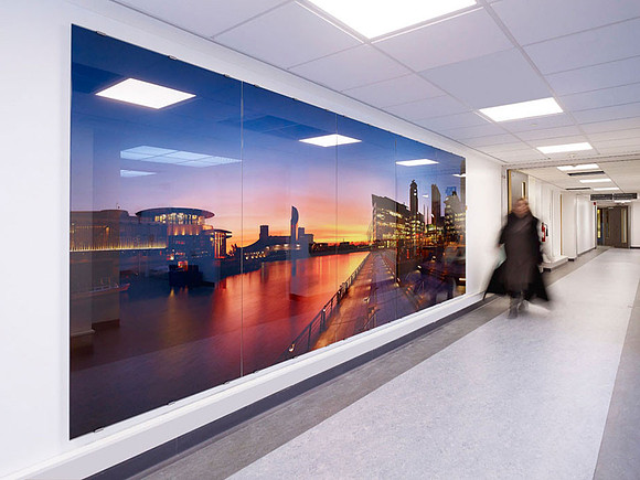 PhotoGlassWorks Front Lit, 5m x 2m, Salford Royal Hospital
