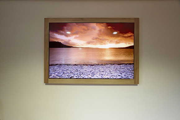 PhotoGlassWorks Back Lit, 1.35m x 0.9m, Oak Frame, Trinity Hospice, Blackpool